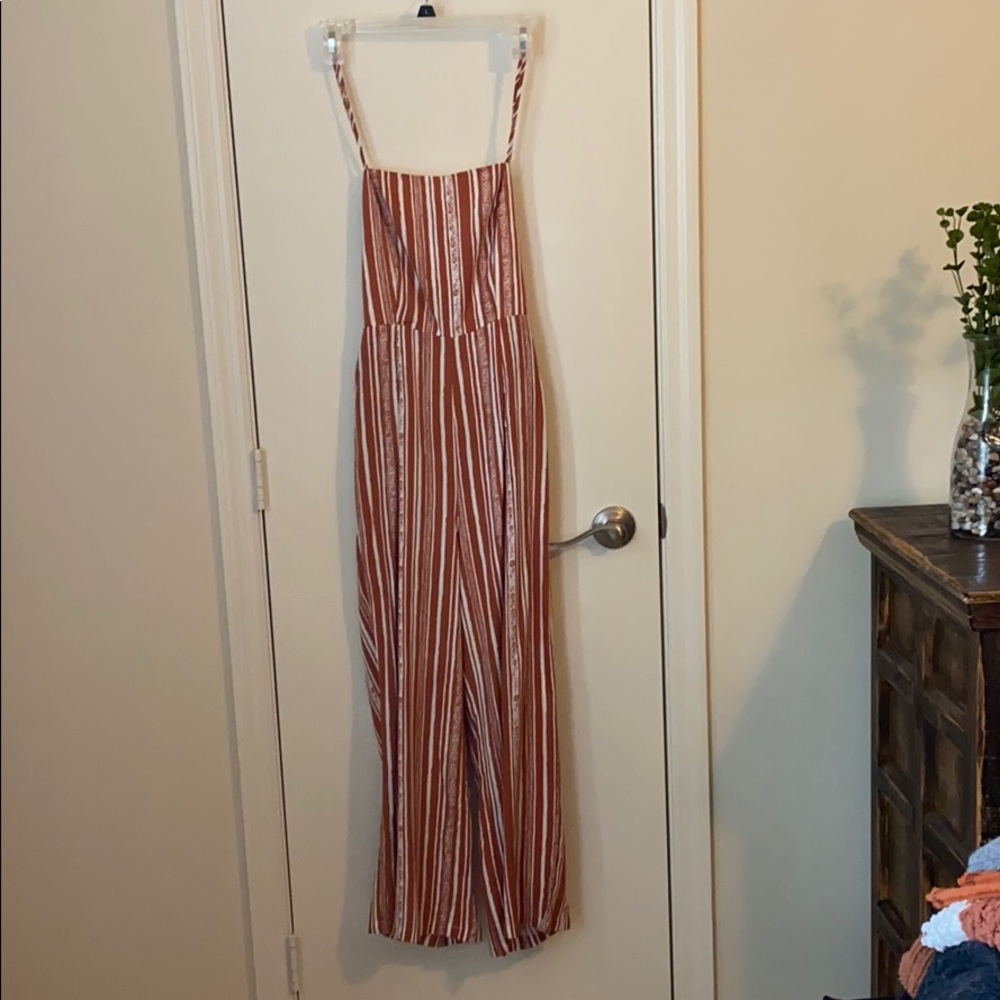 Aztec jumpsuit with open/strappy back